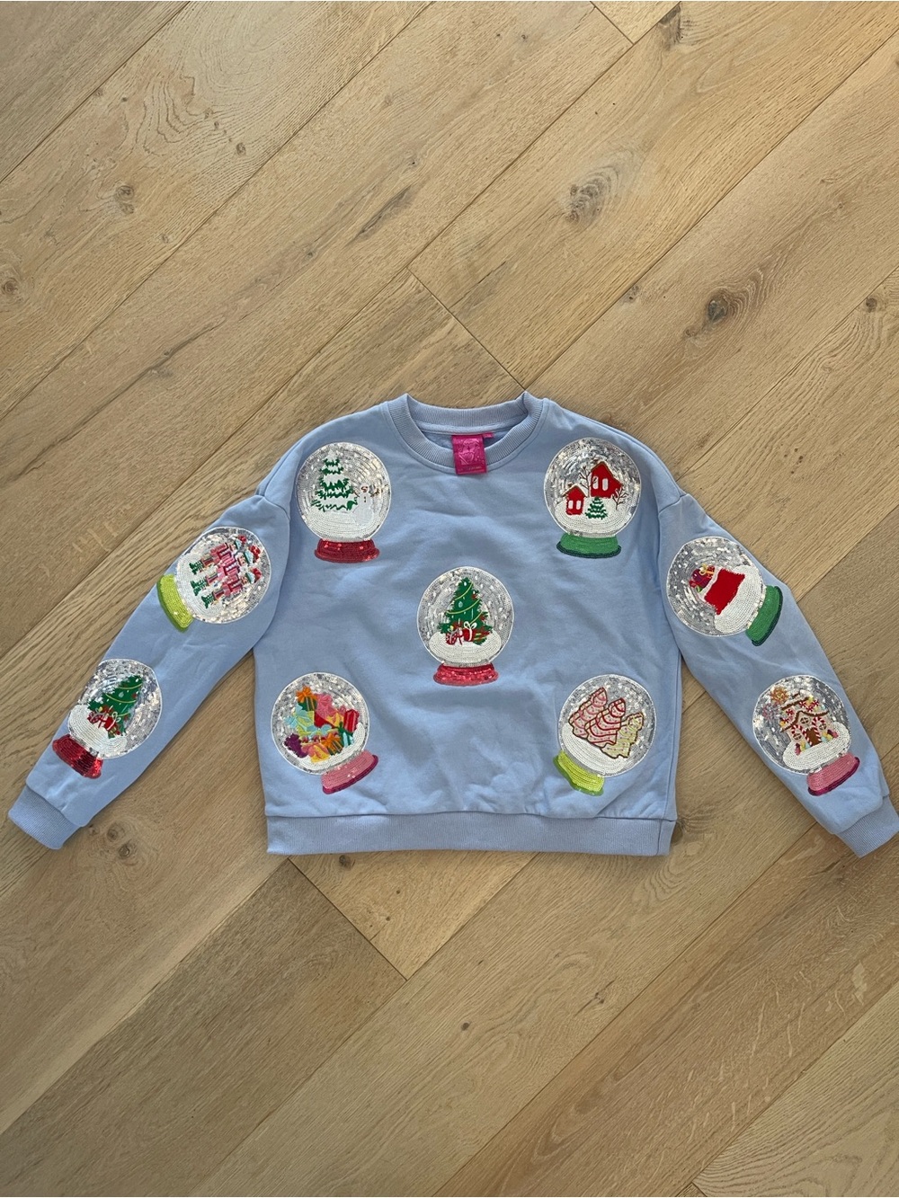 QUEEN OF SPARKLES snow globe sweatshirt
